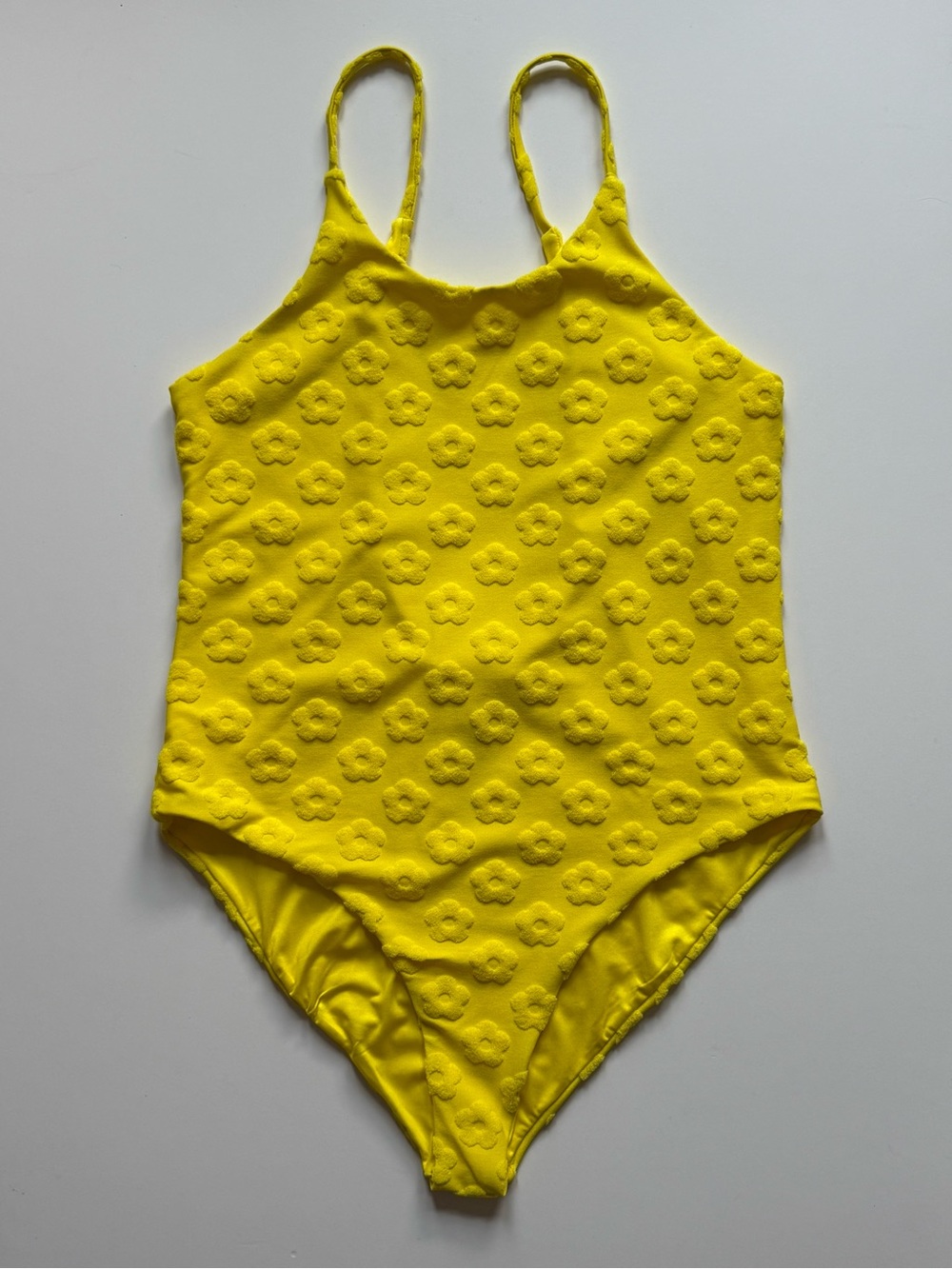 Sundek Teen Girls One-Piece Swimsuit in Terry Jacquard Floral, Buttercup - 16